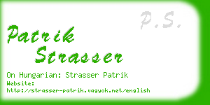 patrik strasser business card